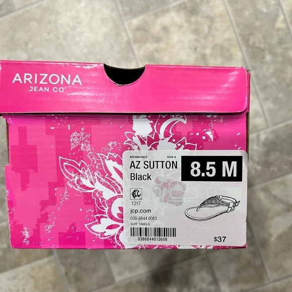 NEW NIB AZ Arizona black sandals Sutton 8.5 8 1/2‎ - Picture 2 of 4
